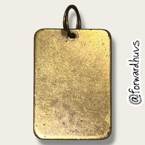 Engraved Unicorn Pendant – Brass-Tone Fantasy Design – Vintage - Picture 5 of 8